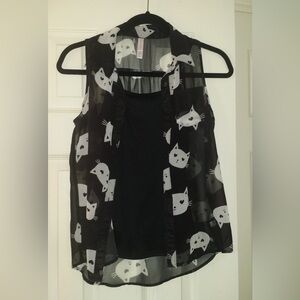 girls xhiliration black sleeveless shirt